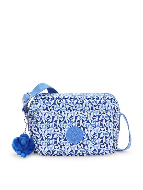 KIPLING Skuldertaske 'Abanu'  blå / mørkegrå / sort / hvid