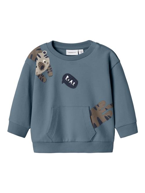 NAME IT Sweatshirt 'NBMHACK'  blå / brun / grå