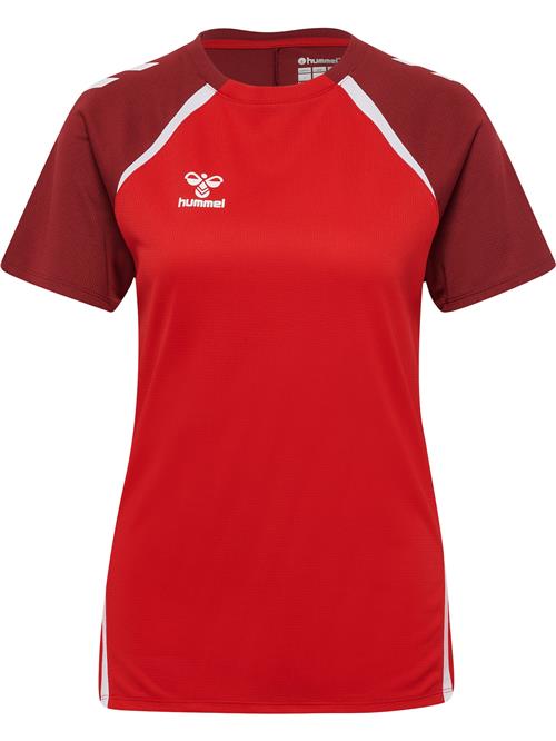 Hummel Funktionsbluse 'Lead 2.0'  rød / mørkerød / hvid