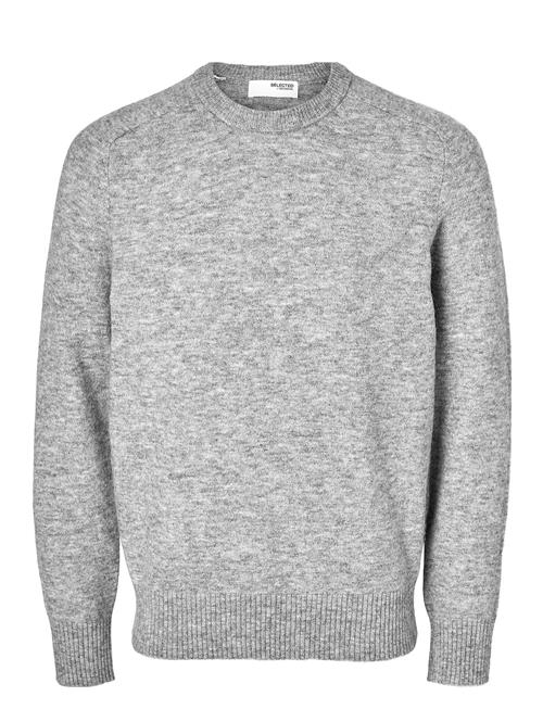 Slhrai Ls Knit Crew Neck Noos Selected Grey