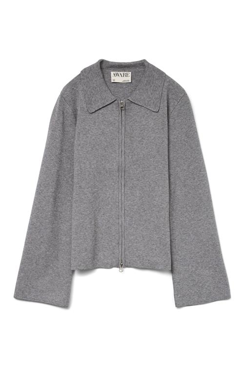 Hanna LS Strikket Cardigan - Mellemgrå Melange - XL - Vero Moda