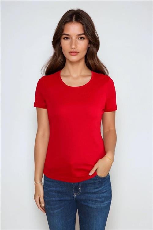 Basic Tight T-shirt T-shirt - Rød - XL - TeeShoppen