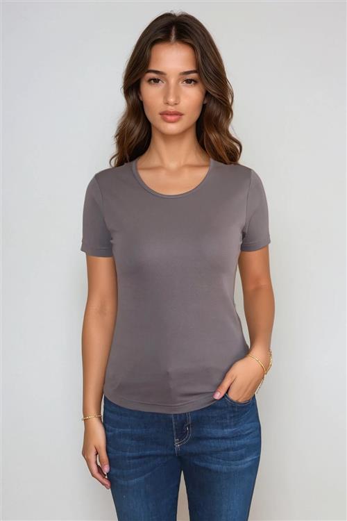 Basic Tight T-shirt - Grå - 2XL - TeeShoppen