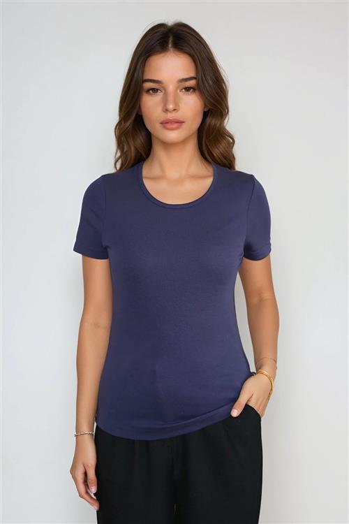 Basic Tight T-shirt - Navy - 2XL - TeeShoppen