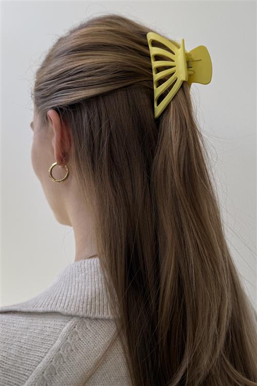 Hollow Claw Clip - Gul - One-Size - TeeShoppen