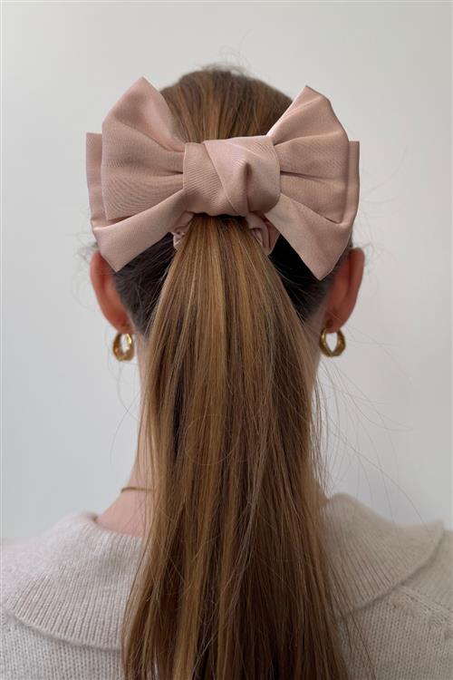 Double Bow Scrunchie - Rose - One-Size - TeeShoppen