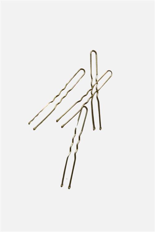 U-formet Hårklemme (50 stk) - Guld - One-Size - TeeShoppen