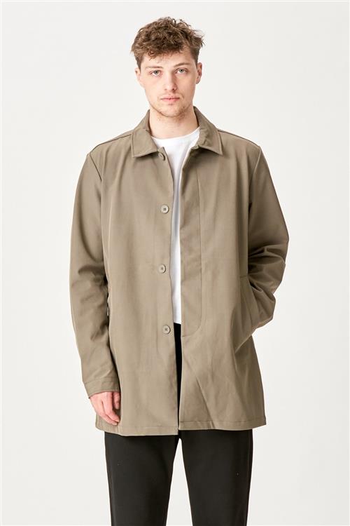 Oakland Frakke - Mørk Oliven - XL - Casual Friday
