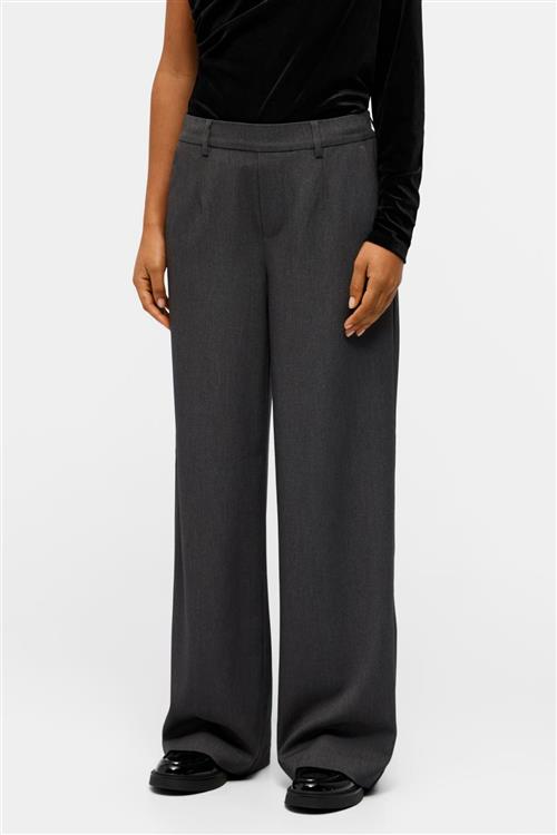 Lisa Wide Pant - Medium Grå Melange - 42 - Object