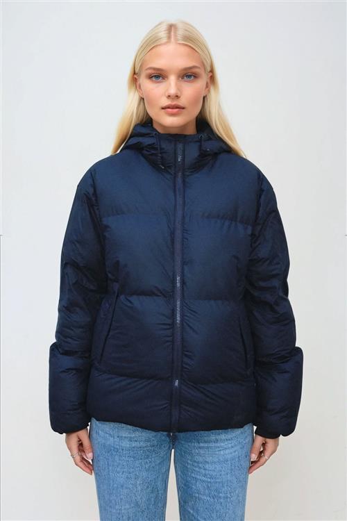 Lexie Coated Jacket - Navy - XL - TeeShoppen