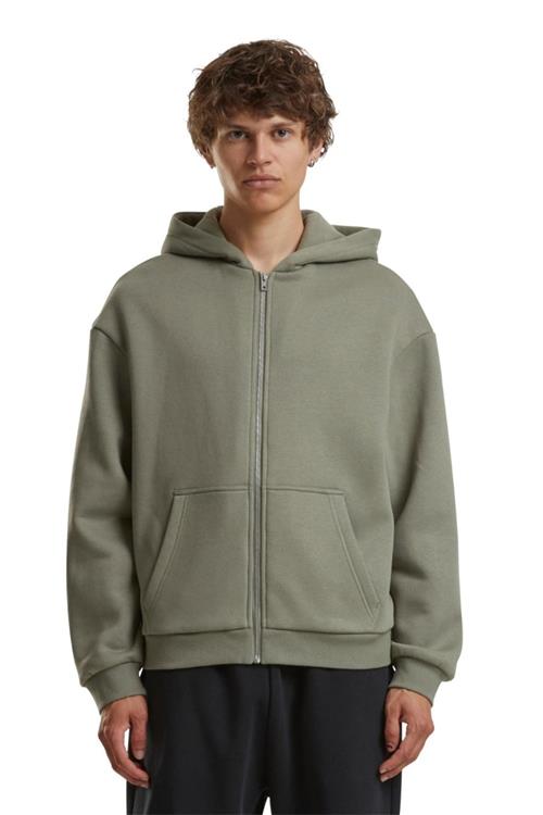 Everyday Zip Hoodie - Pale Olive - 5XL - TeeShoppen