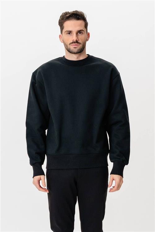 Heavy Crewneck - Sort - 2XL - TeeShoppen