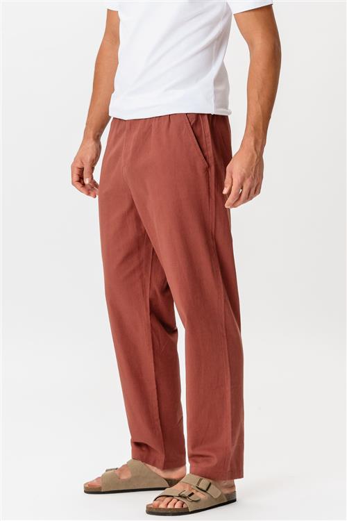 Hørbukser - Terracotta - XS - TeeShoppen