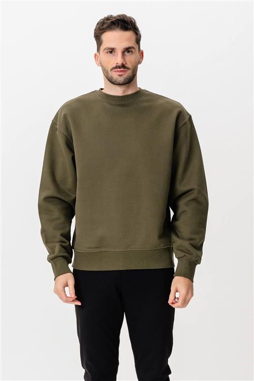 Heavy Crewneck - Army - L - TeeShoppen