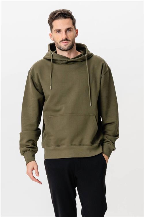 Heavy Hoodie - Army - L - TeeShoppen