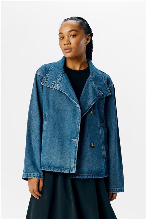 Tilla Gro L/S Denimjakke - Medium blå denim - S - Object
