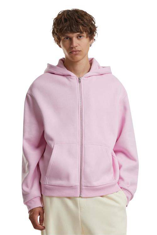 Everyday Zip Hoodie - Blød Pink - L - TeeShoppen