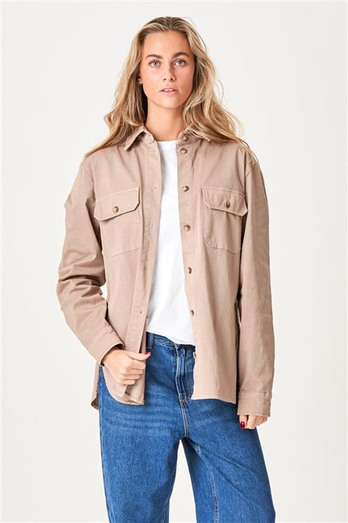 Amber Twill Skjorte - Khaki - XL - TeeShoppen