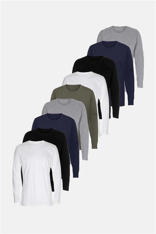 Basic Langærmet T-Shirt - Pakketilbud (9 stk.) - Herre - Default Title - TeeShoppen