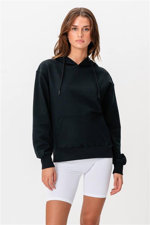 Heavy Hoodie - Sort - L - TeeShoppen