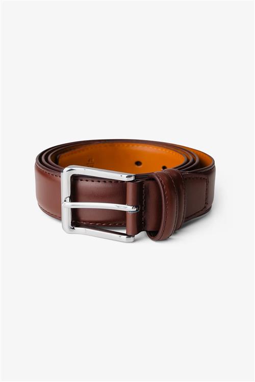 Klassisk Læderbælte - Brun - 95-cm - TeeShoppen