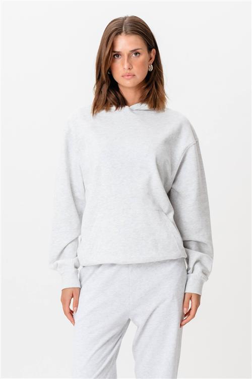 Hoodie Uden Snor - Grå - M - TeeShoppen