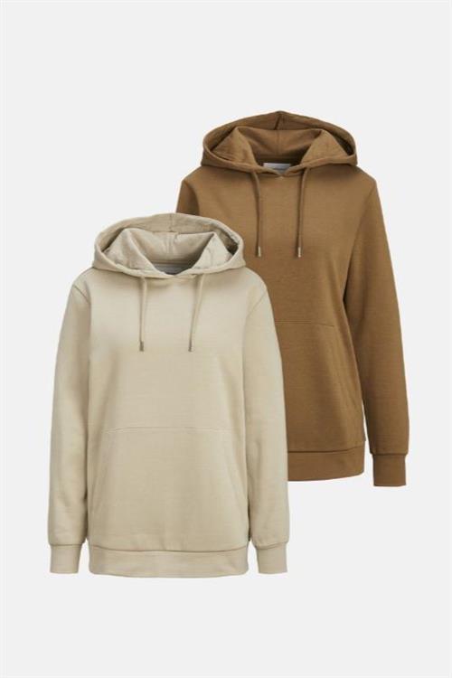 2 stk. Basic Hoodie Sweat (dame) - Pakketilbud - Default Title - TeeShoppen