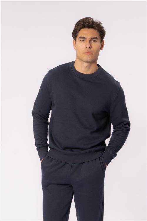 Essential Crewneck - Marineblå - L - TeeShoppen