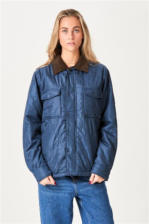 Ella Quiltet Jacket - Navy - M - TeeShoppen