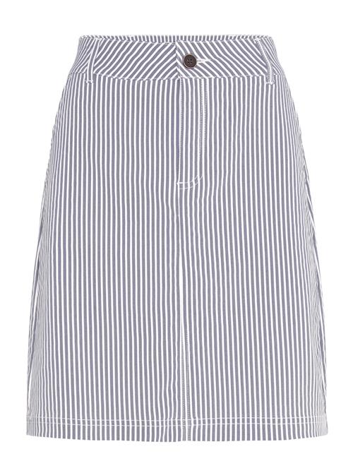Skirt From Freequent In A Soft Material With Yarn Dyed Stripes. The Skirt Has A FREE/QUENT Navy