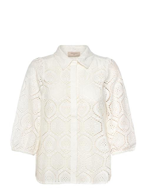 Se Shirt From Freequent In A Light Material With Allover Embroidery Anglaise. The S FREE/QUENT White ved Booztlet