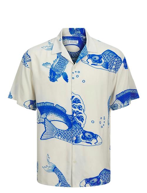 Jack & Jones Jjjeff Aop Resort Shirt Ss Jack & J S Cream