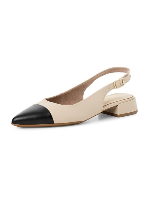 Tamaris Slingpumps  creme / sort