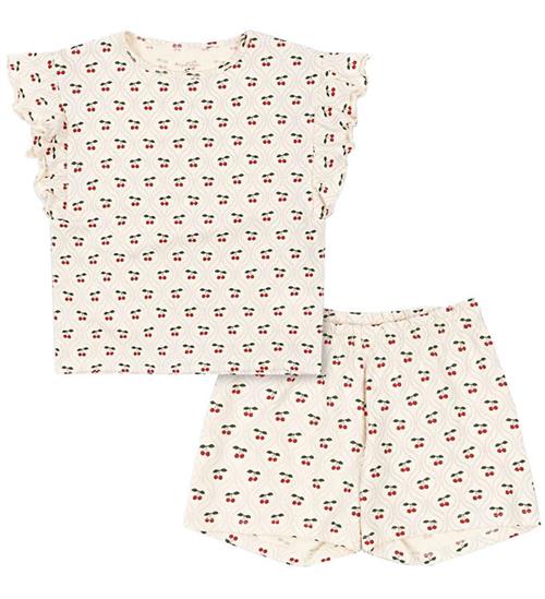 Konges SlÃ¸jd SÃ¦t - T-shirt/Shorts - Lin Frill - Cherry Motif