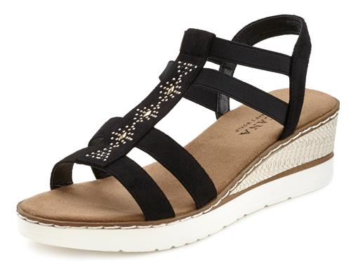 LASCANA Sandaler med rem  sort