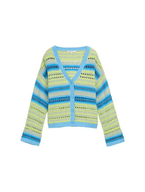 TOM TAILOR DENIM Cardigan  lyseblå / lysegrøn / offwhite