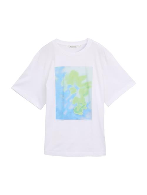 Se TOM TAILOR DENIM Shirts  azur / pastelblå / lysegrøn / hvid ved About You