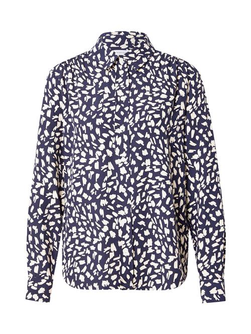 SEIDENSTICKER Bluse 'Schwarze Rose'  beige / mørkeblå