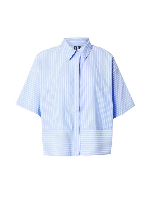 VERO MODA Bluse 'VMHANNA'  lyseblå / hvid