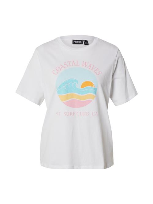 Se PIECES Shirts 'PCBANDA'  lyseblå / lyserød / hvid ved About You