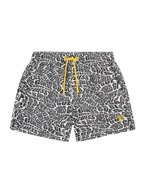 GUESS Badeshorts  gul / sort / hvid
