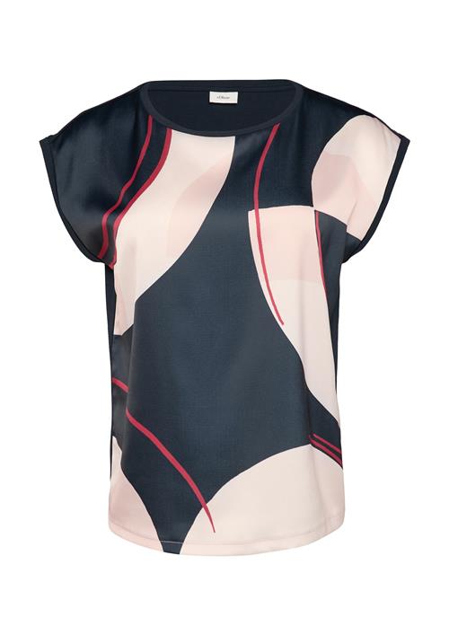 s.Oliver BLACK LABEL Bluse  ultramarinblå / lyserød / rød