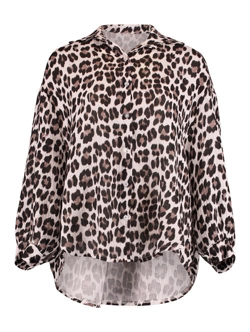Hailys Bluse 'Le44ony'  brun / cappuccino / sort
