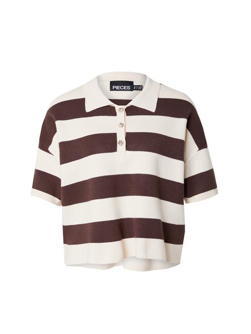 PIECES Pullover 'PCJassy'  creme / mørkebrun