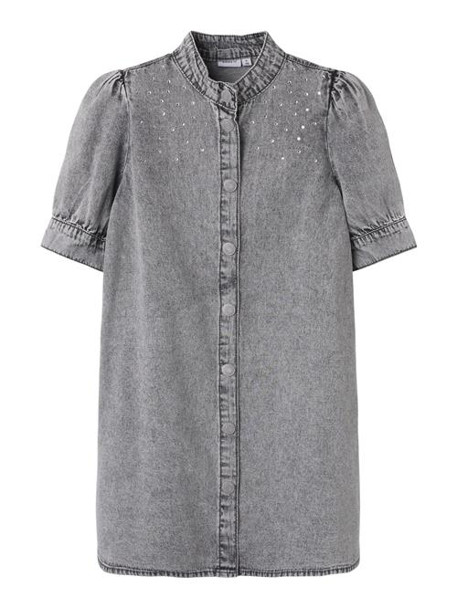 NAME IT Kjole  grey denim / transparent
