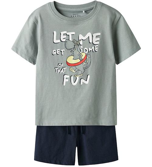 Name It ShortssÃ¦t - Shorts/T-shirt - NmmVigor - Slate Gray