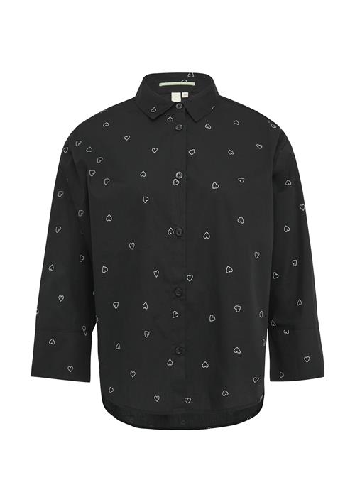 QS Bluse  sort / hvid