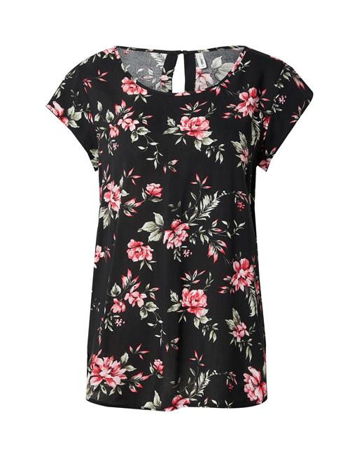 ONLY Bluse 'ONLNova'  pastelgrøn / hindbær / rosé / sort