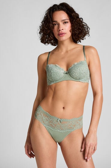 Hunkemöller Florence Lace hipster g-streng Grøn