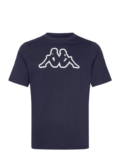 Se T-Shirt S/S, Logo Cromen KAPPA Navy ved Booztlet